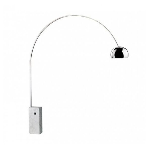 Bogenlampe mit Marmorsockel „Arco“, Entwurf Achille Castiglioni 1962
