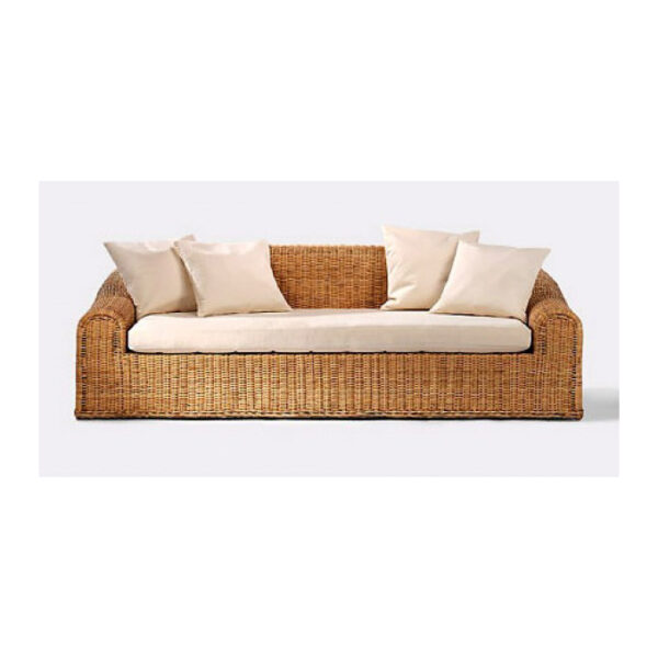 Fred Astaire Diwan - Korbgeflecht Loungesofa, 2-Sitzer, mit zeitlosem Design