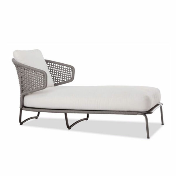Outdoor Chaiselounge mit Auflage und Rückenkissen