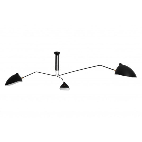 Deckenleuchte MCL-R3 "Serie Noir" - 3-armig, 1950er Jahre Design